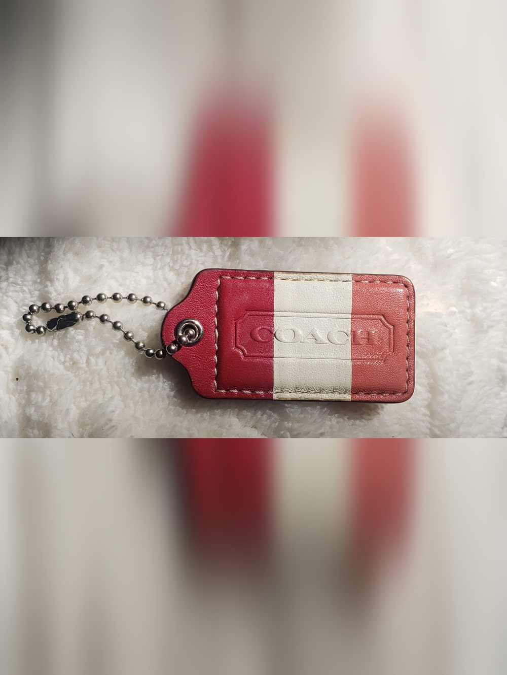 Coach Vintage Y2K Hamptons Colorblock Leather Replacement Hangtag Charm Fob